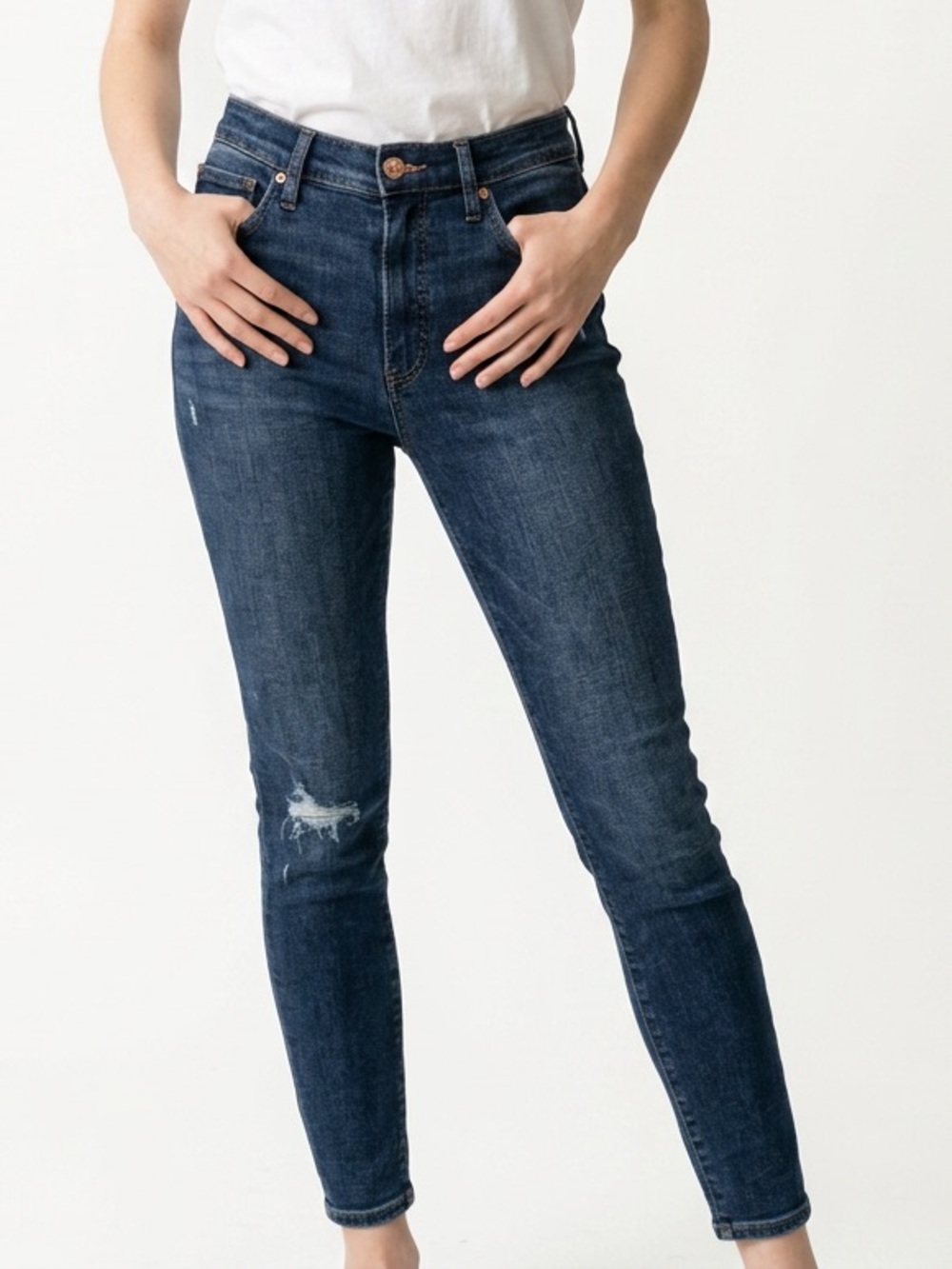 EXPRESS | High-Rise Dark Blue Skinny Jeans Women’s Size 10 Regular